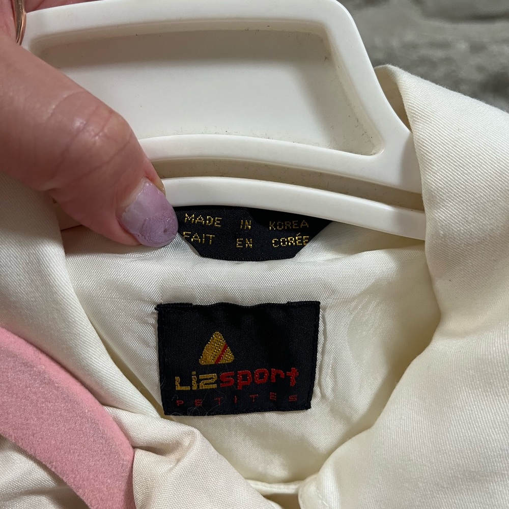 80s Vintage Liz Claiborne chore/safari jacket in cream - Picture 4 of 5